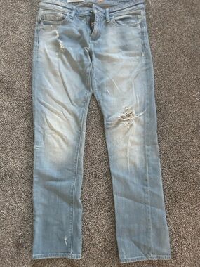 Pilcro and the Letterpress- Anthropologie Faded light-wash jeans